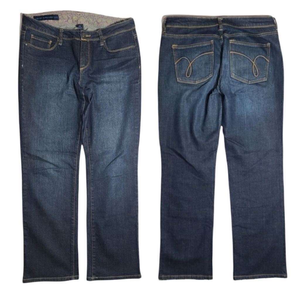 Ashley Straight Leg Denim Blue Jeans